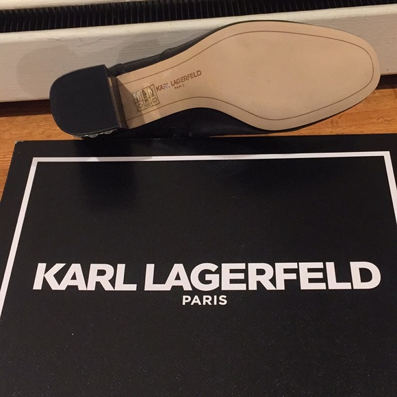 Karl Lagerfeld Sadie Pearl Heel Leather Booties - Picture 4 of 4